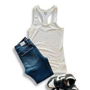 Nike Dri-FIT Women's Racerback Tank Top White Size XS